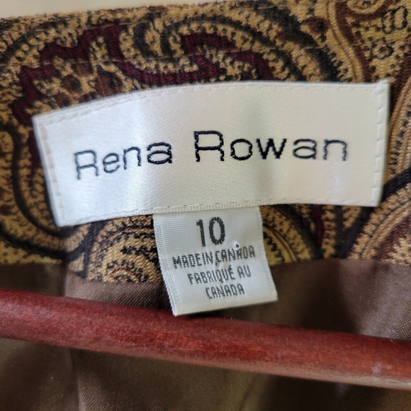 Rena Rowan Beige and Brown Paisley Blazer - Picture 7 of 9